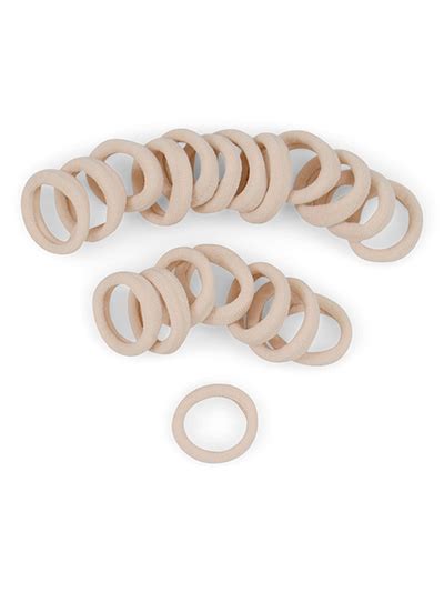 They're ethically made using certified organic cotton and natural rubber. Blonde Small Gentle Seamless Hair Ties at Cyndibands.com