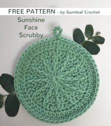 Free Crochet Pattern Sunshine Face Scrubbie Free Crochet Patterns