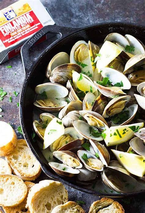 Buttery Garlic Steamed Clams Recipe Steamed Clams Delicious