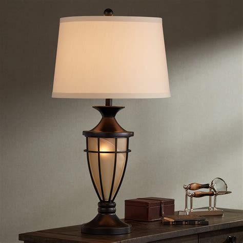 Choose from a wide range of colors, cord styles and edison. Mission Cage Night Light Urn Table Lamp with Table Top ...