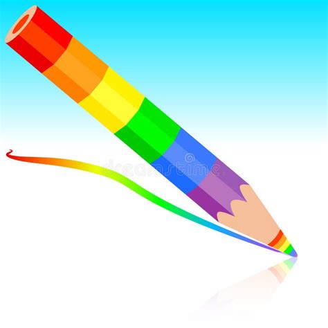 Rainbow Pencil Vector Illustration Stock Vector Image 36375866