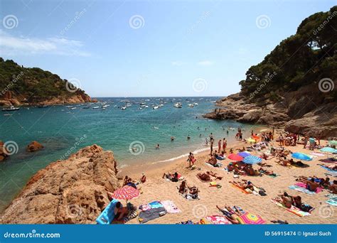 Main View Of Crowdy Beach Of Tamariu Costa Brava Catalonia Spain