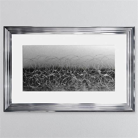 Metallic Silver Storm On Aluminium With White Mount Framed Wall Art 1wall