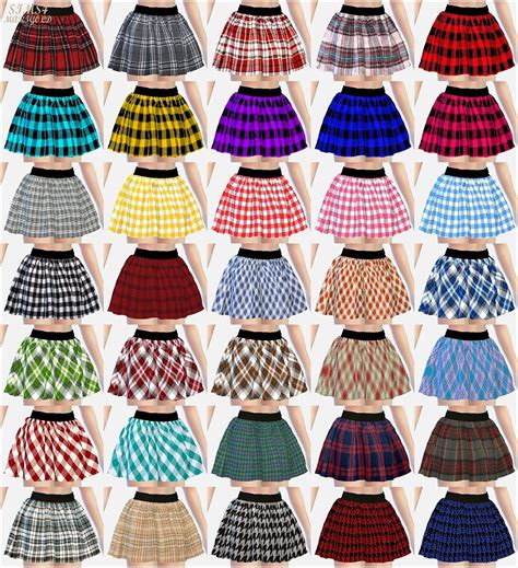 Pattern Flare Mini Skirt ~ Nathys Sims