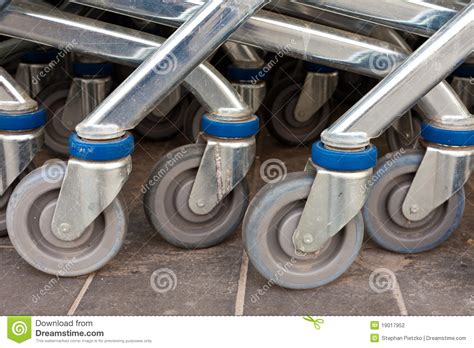 Wheels Of Metal Shopping Carts Stock Photo Image Of Cart