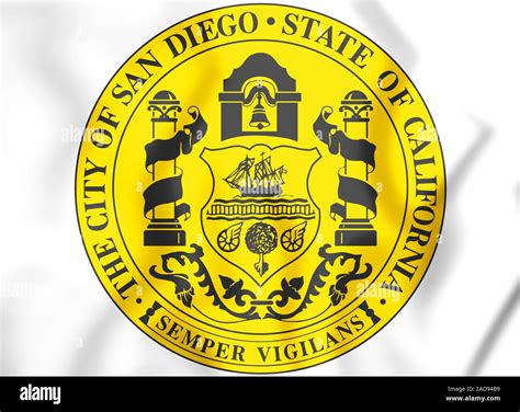 3d Seal Of San Diego California Usa 3d Illustration Stock Photo Alamy