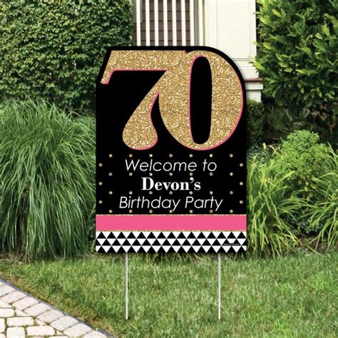 Chic 70th Birthday Party Decorations Birthday Party Personalized