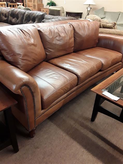 Clayton Marcus Leather Sofa Delmarva Furniture Consignment