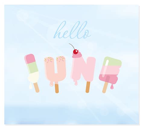Hello June Letters On Blurred Sky Background 622575 Vector Art At Vecteezy
