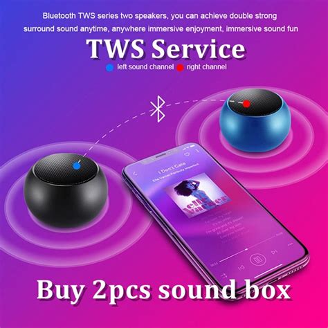 Mini Bluetooth Speaker With Mic Tws Wireless Sound Box Hifi Music Cell