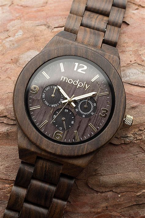 Nameable Watch Personalized Wood Watch Engraved On The Back Mens