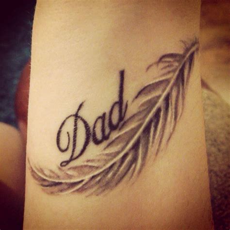 Dad Feather Tattoo On My Wrist Tattoos For Dad Memorial Tattoos For