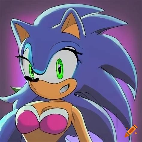 Fan Art Of Female Sonic The Hedgehog And Rouge On Craiyon