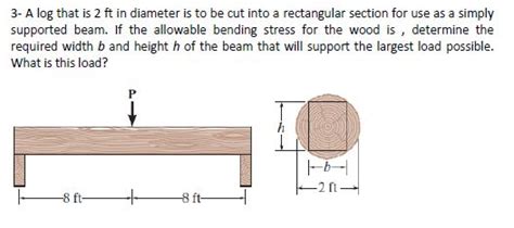 In fact, these are the same strategies. Solved: A Log That Is 2 Ft In Diameter Is To Be Cut Into A ...