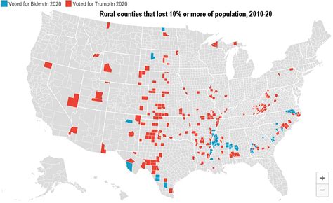 The Rural Blog Rural Counties With The Most Population Loss Voted The