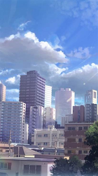 Anime Landscape Buildings Realistic Wallpapers Desktop Iphone