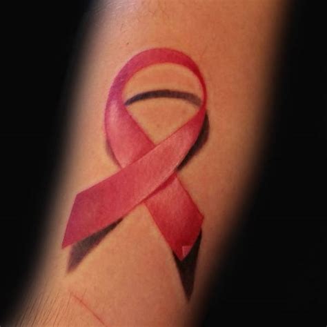 Lazo Rosa Cancer Tattoos