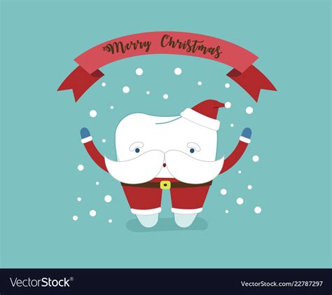 Whatever might be the purposes it can be used everywhere. Merry christmas of dental with santa claus tooth Vector Image