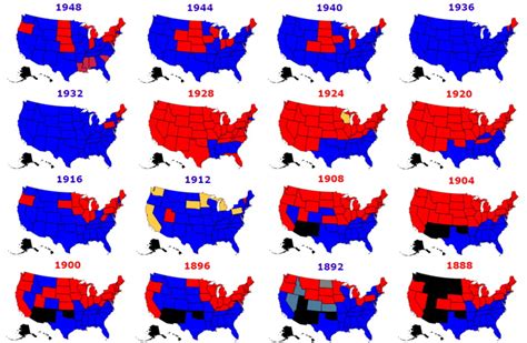 Presidential Elections Used To Be More Colorful Vivid Maps
