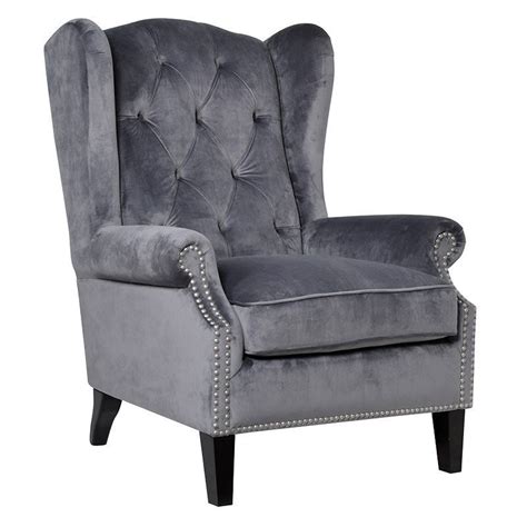 Accent armchair, seafoam blue velvet. Griffin Grey Velvet Armchair | Velvet armchair, Armchair ...