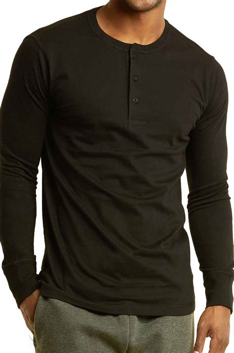 men s long sleeve henley 3 button pullover cotton t shirt crew neck ebay