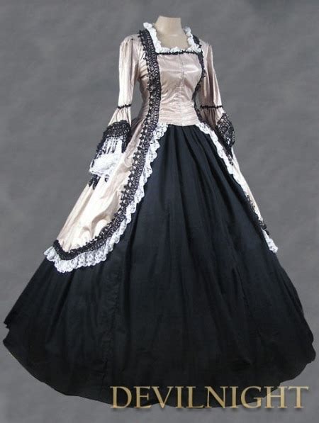 Champagne And Black Marie Antoinette Victorian Ball Gowns Eastlake