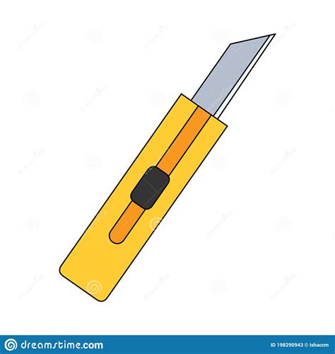 Utility Knife Clip Art Illustration Vector Stock Vector Illustration