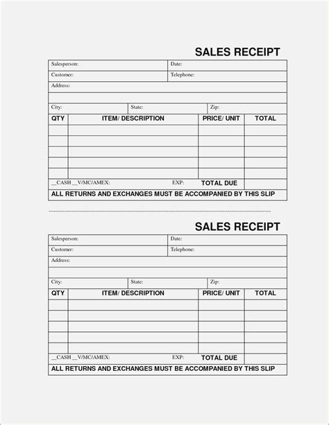 Free Sales Receipt Template Word Pdf Eforms 8 Best Images Of
