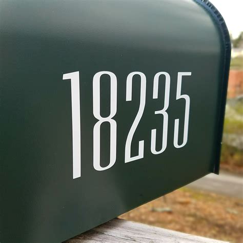 Mailbox lettering custom vinyl mailbox numbers and address | etsy. Ultra Modern Tall Mailbox Numbers | Newmerals