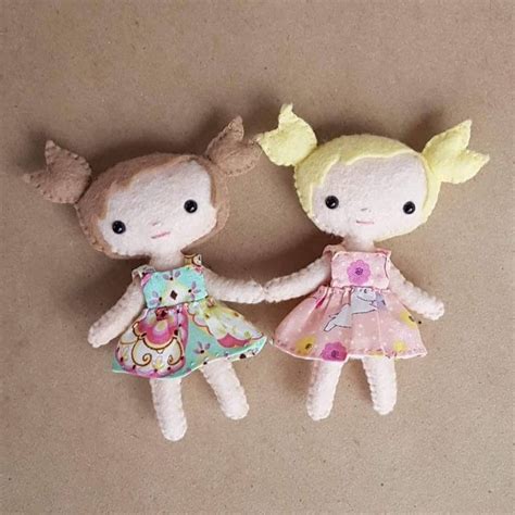 Mini Felt Doll Pattern Doll Sewing Pattern Pdf Make 4 Inch Etsy Felt Dolls Felt Doll