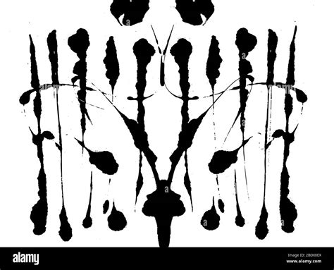 Rorschach Inkblot Test Illustration Random Symmetrical Abstract Ink