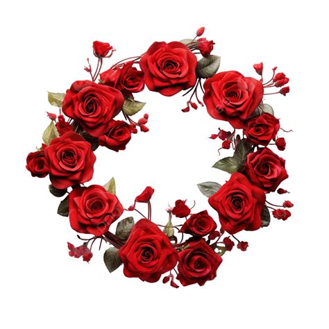 Corona De Flores De Rosas Rojas Png Arte Hermoso Ramo Png Imagen