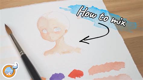 How To Mix Skin Color Watercolor Anime Tutorial Youtube