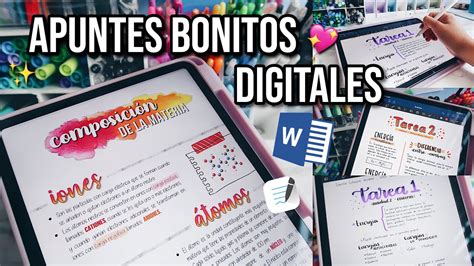 Apuntes Bonitos Digitales En Word Ipad Pro Danielagmr ♥ Youtube