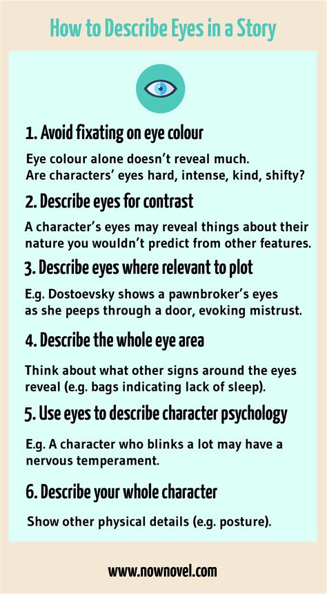 How to Describe Eyes in a Story - 7 Tips | Now Novel