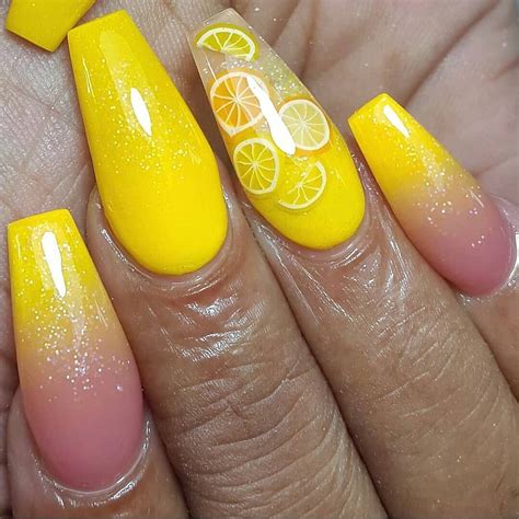 39 Charming Yellow Nails Art Designs 2019 Yellow Nails Yellow Nails