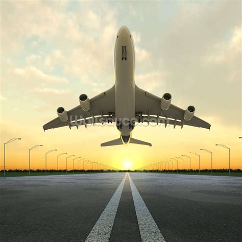 Aircraft Take Off Wallpaper Wall Mural Wallsauce Usa