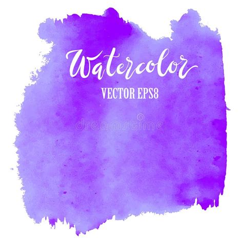 Watercolor Blue Brushstroke Abstract Vector Illustration Hand Painted