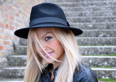 Fedora And Blonde Long Hair