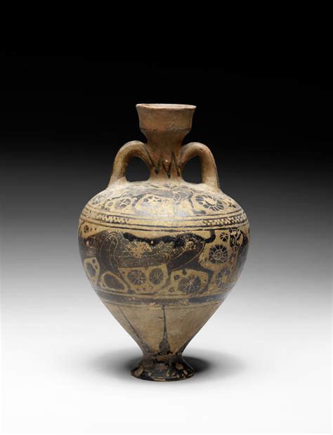 A Corinthian Pottery Amphoriskos Attributed To The Japigia Painter