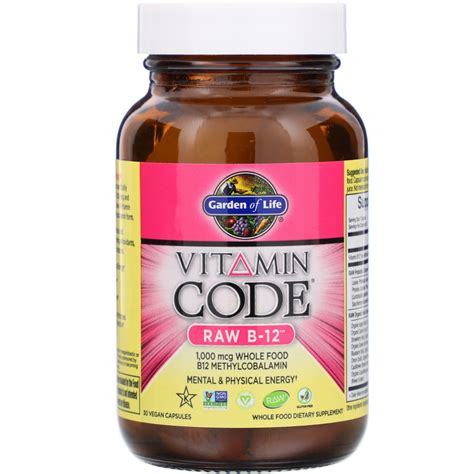 Garden Of Life Vitamin Code Raw B 12 30 Vegan Capsules Iherb