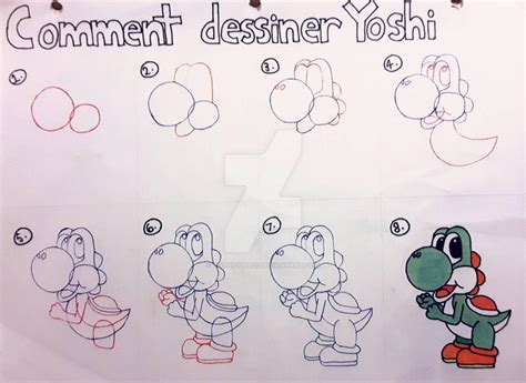 How To Draw Yoshi Comment Dessiner Yoshi By Yoshicool27 On Deviantart