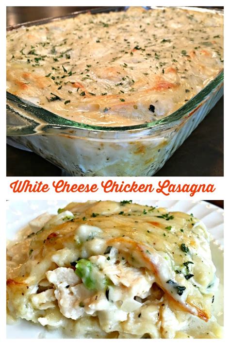 Try white chicken lasagna, a take on an old family favorite, minus the red sauce. White Cheese Chicken Lasagna - Sweet Little Bluebird