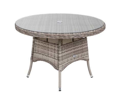 Vidaxl tea table black 60cm poly rattan and tempered glass outdoor patio stand. Small Round Rattan Garden Dining Table in Grey - Rattan ...
