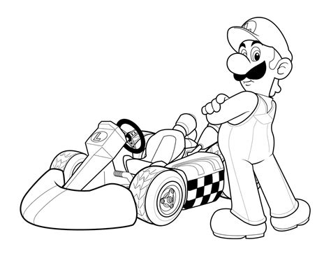 Mario Kart Characters Coloring Pages - Coloring Home