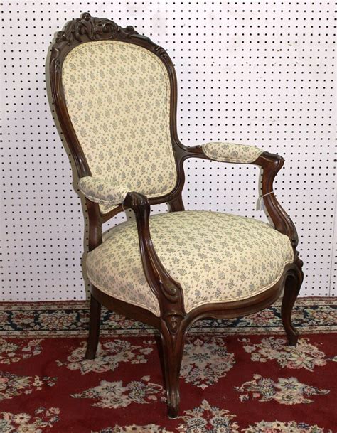 Armchairs are much more comfortable than chairs. Antique American Walnut Victorian Fauteuil Arm Chair ...
