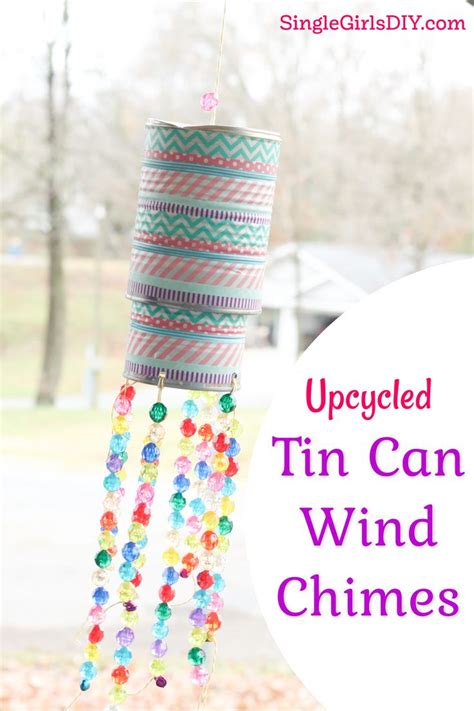 Diy Tin Can Wind Chimes In 2021 Easy Crafts To Make Tin Can Crafts