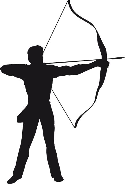 Archery Clip Art Bow And Arrow Bowhunting Silhouette Png Download