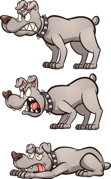 Premium Vector Angry Dog Illustration