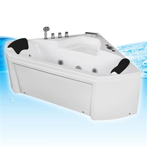 In eine durchschnittliche badewanne passen etwa 150 liter demnach: Whirlpool Pool Badewanne Eckwanne Wanne A1402-ALL 135x135 ...